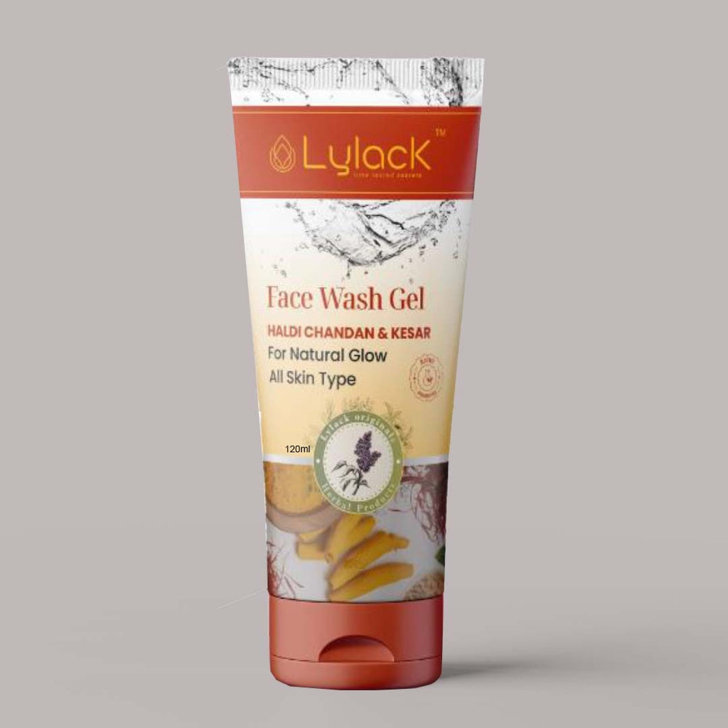 LYLACK FACE WASH GEL (HALDI CHANDAN & KESAR)
