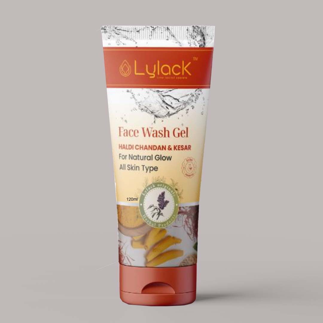 LYLACK FACE WASH GEL (HALDI CHANDAN & KESAR)