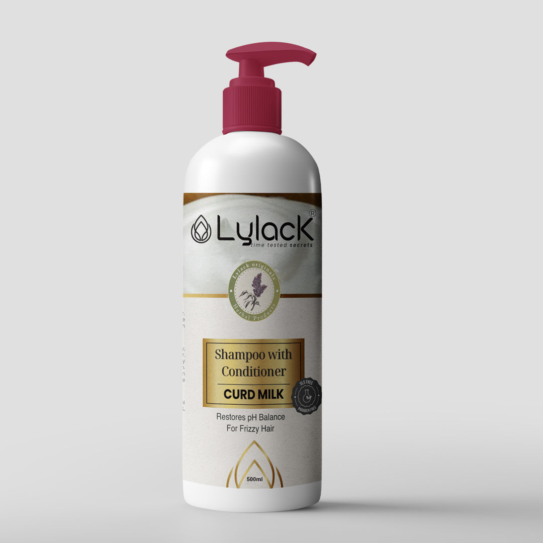 LYLACK SHAMPOO WITH CONDITIONER ( CURD MILK)