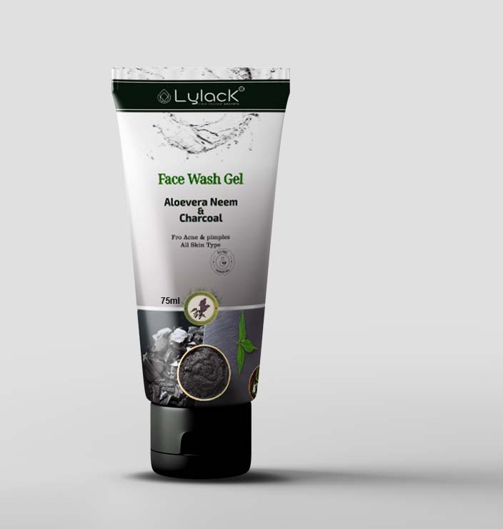 LYLACK FACE WASH GEL (ALOEVERA, NEEM & CHARCOAL)