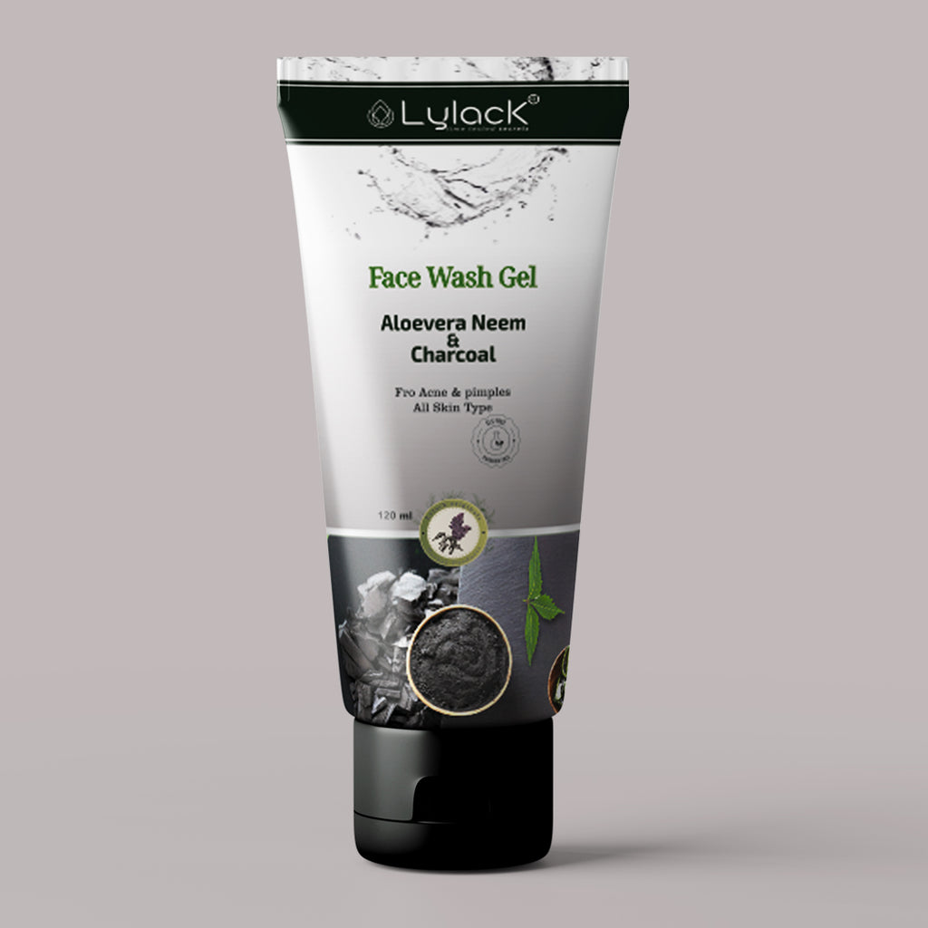 LYLACK FACE WASH GEL (ALOEVERA, NEEM & CHARCOAL)