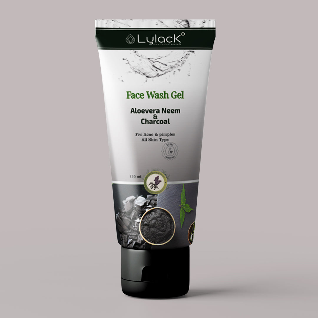 LYLACK FACE WASH GEL (ALOEVERA, NEEM & CHARCOAL)