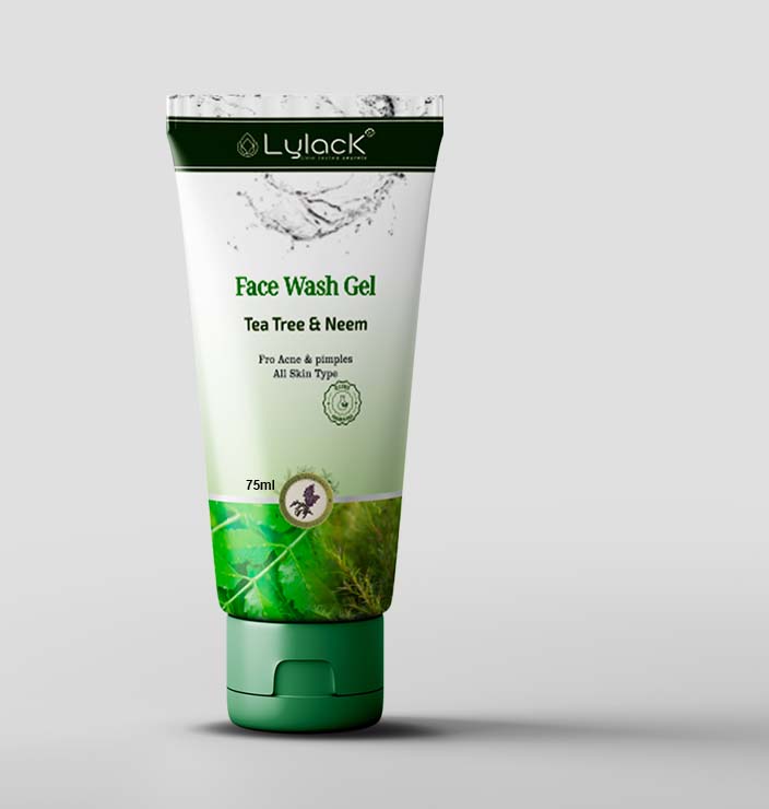 LYLACK FACE WASH GEL (TEA TREE & NEEM)